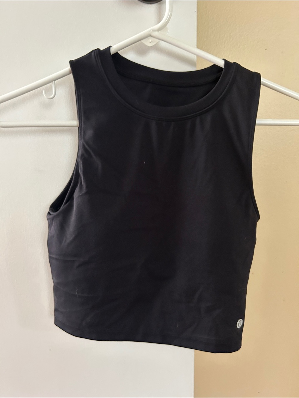 CRZ YOGA Black Sleeveless Crop Tank